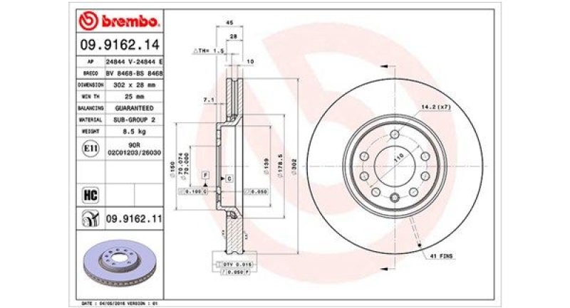 2x MAGNETI MARELLI Bremsscheibe