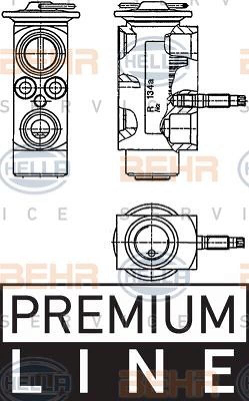 HELLA Expansion Valve, air conditioning BEHR HELLA SERVICE *** PREMIUM LINE ***