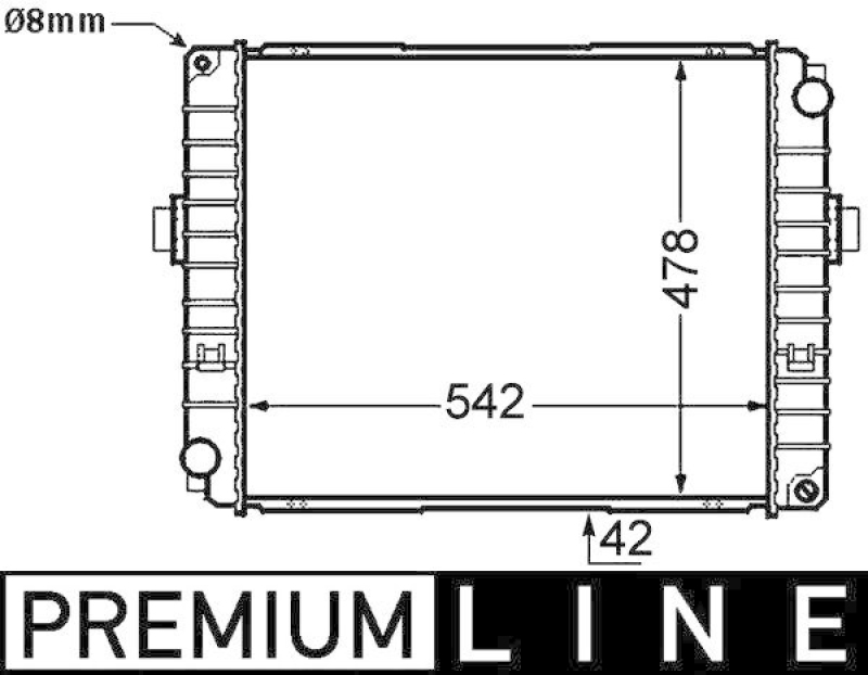 MAHLE Radiator, engine cooling BEHR *** PREMIUM LINE ***