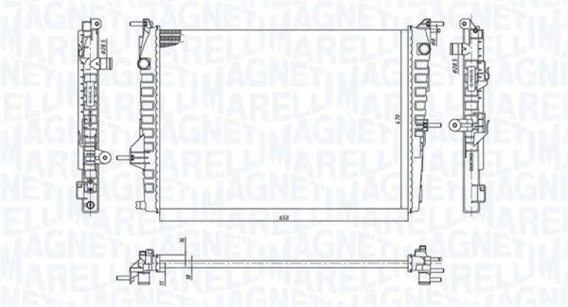 MAGNETI MARELLI Kühler, Motorkühlung