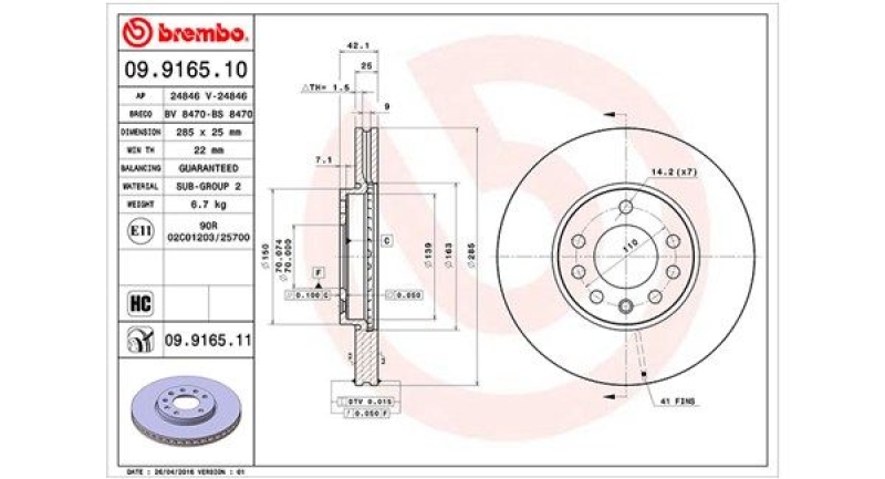 2x MAGNETI MARELLI Bremsscheibe