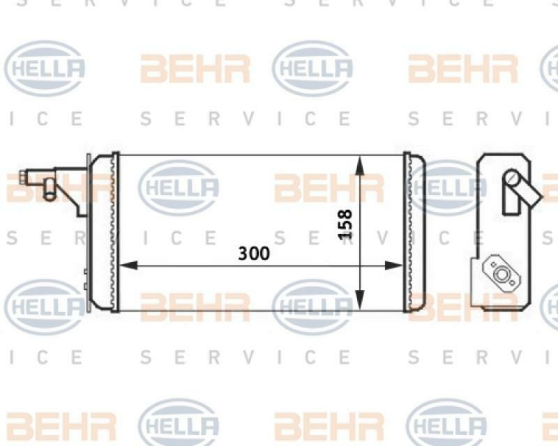 HELLA Heat Exchanger, interior heating BEHR HELLA SERVICE