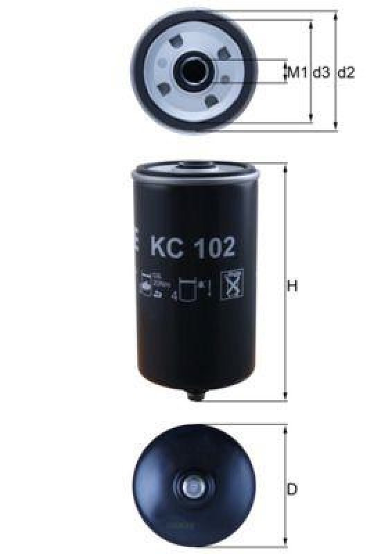 MAHLE Fuel filter