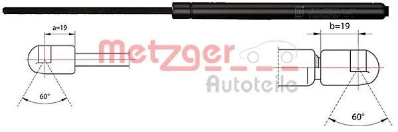 METZGER Gasfeder, Koffer-/Laderaum 2110483