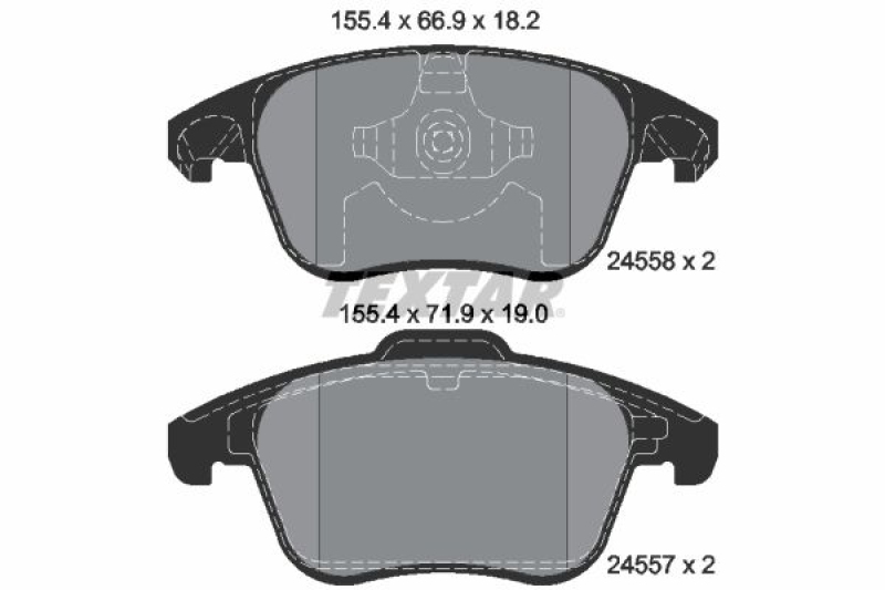TEXTAR Bremsbelagsatz, Scheibenbremse Q+ 2455801