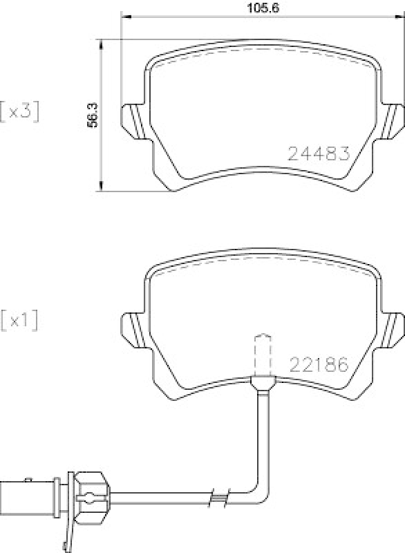 HELLA Brake Pad Set, disc brake