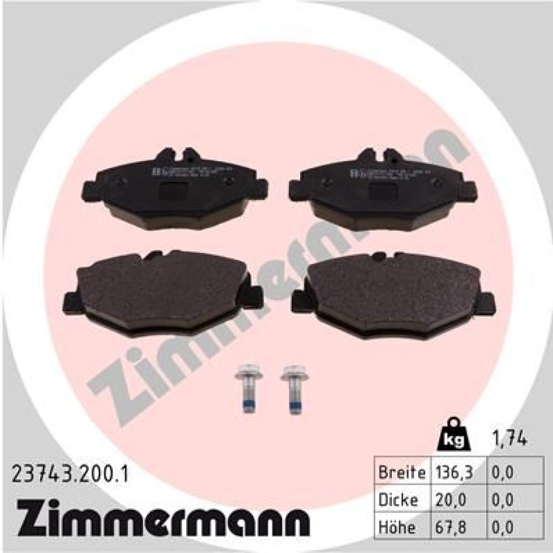 Zimmermann Bremsscheiben + Zimmermann Bremsbeläge