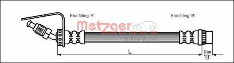 METZGER Bremsschlauch 4114762