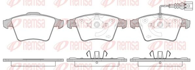 REMSA Brake Pad Set, disc brake