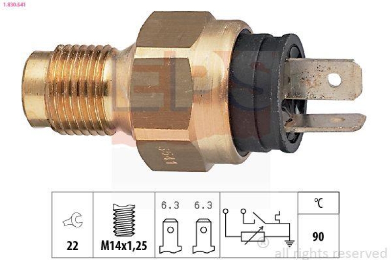 EPS Sensor, Kühlmitteltemperatur Made in Italy - OE Equivalent