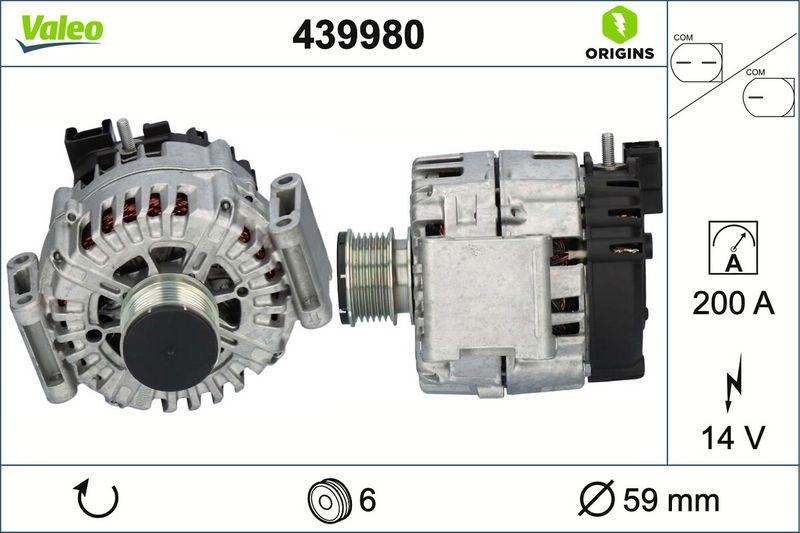 VALEO Generator VALEO ORIGINS - NEW O.E. TECHNOLOGIE 439980