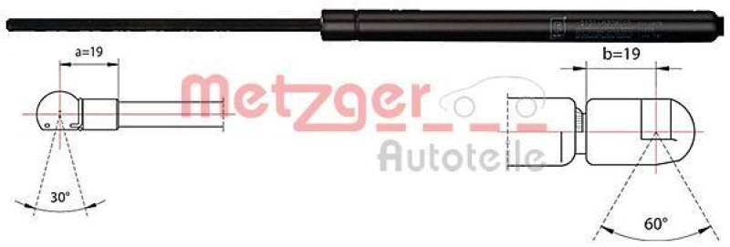 METZGER Gasfeder, Koffer-/Laderaum 2110485