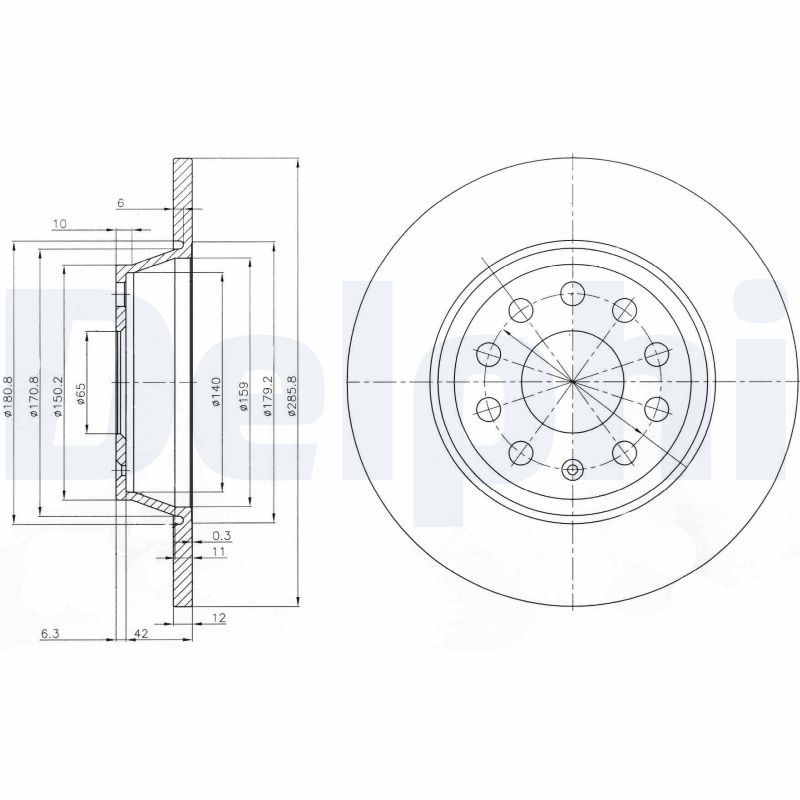 2x DELPHI Bremsscheibe