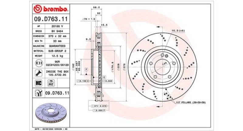 2x MAGNETI MARELLI Bremsscheibe