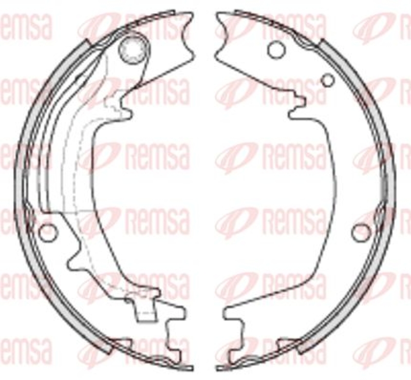 REMSA Brake Shoe Set, parking brake