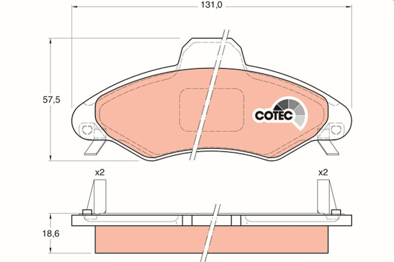 TRW Brake Pad Set, disc brake COTEC