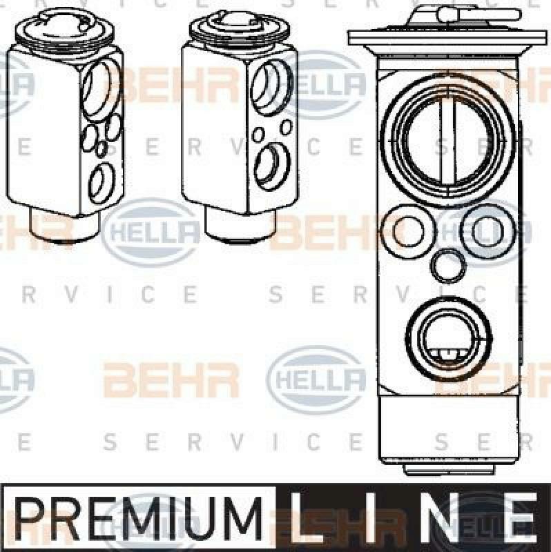 HELLA Expansion Valve, air conditioning BEHR HELLA SERVICE *** PREMIUM LINE ***