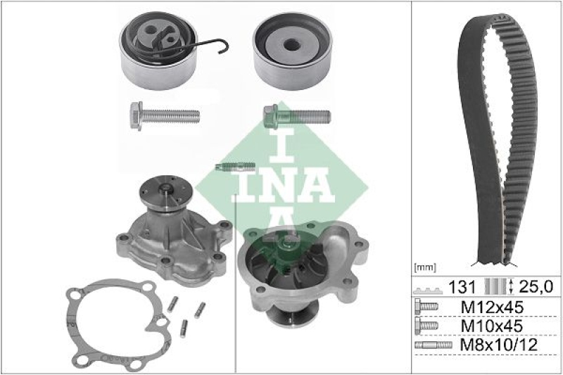 INA Water Pump & Timing Belt Set