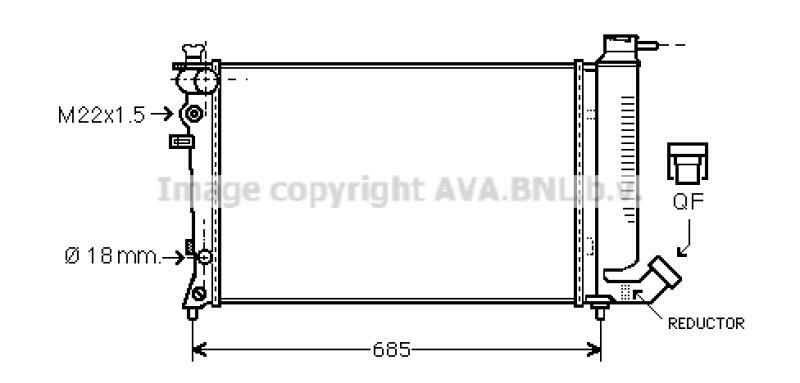 AVA QUALITY COOLING Kühler Motorkühlung Wasserkühler