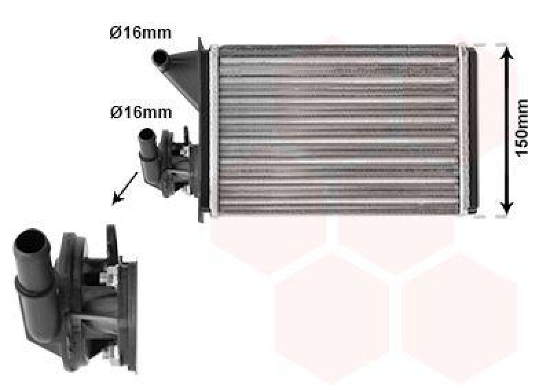VAN WEZEL Heat Exchanger, interior heating *** IR PLUS ***
