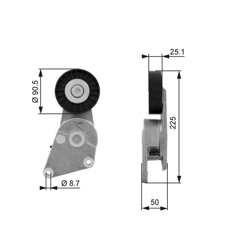 GATES Spannrolle, Keilrippenriemen DriveAlign®