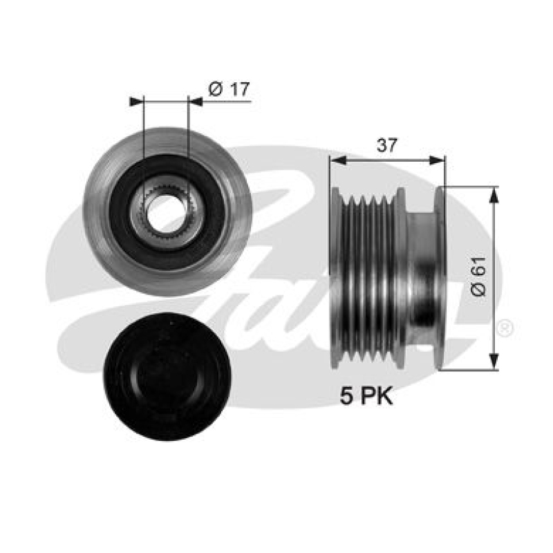 GATES Alternator Freewheel Clutch DriveAlign®