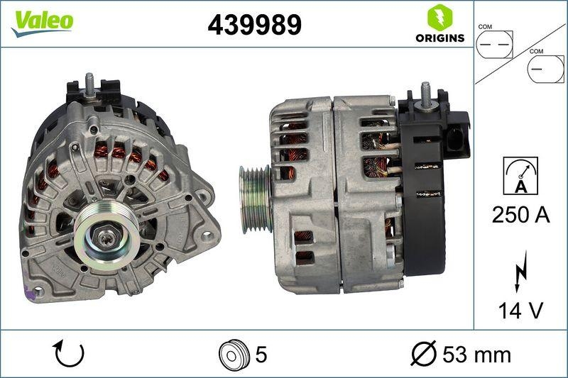 VALEO Generator VALEO ORIGINS - NEW O.E. TECHNOLOGIE 439989