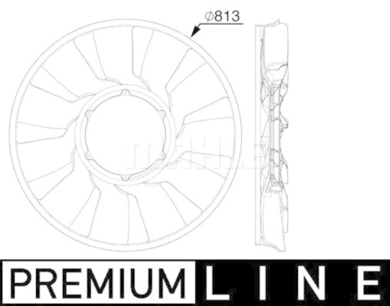 MAHLE Fan Wheel, engine cooling BEHR *** PREMIUM LINE ***