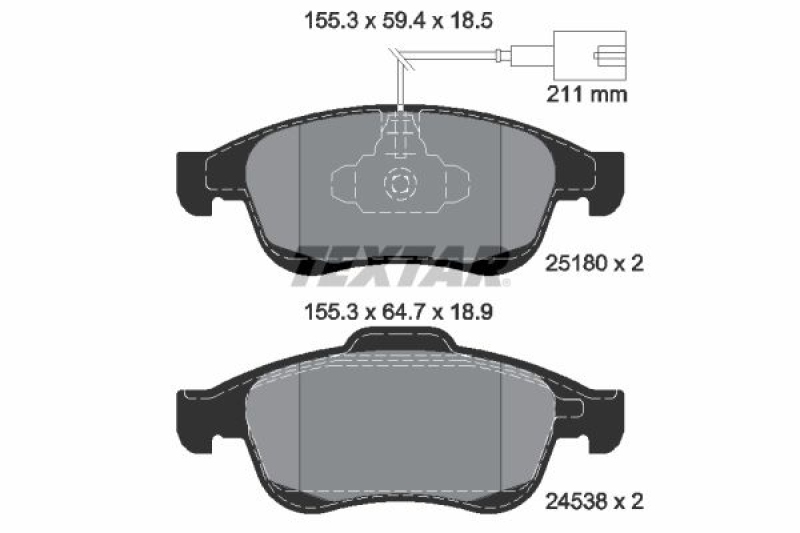 TEXTAR Brake Pad Set, disc brake Q+