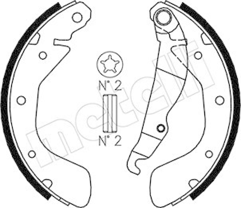 METELLI Bremsbackensatz