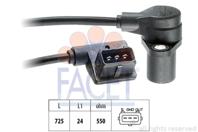 FACET Sensor, crankshaft pulse Made in Italy - OE Equivalent