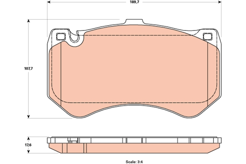 TRW Brake Pad Set, disc brake