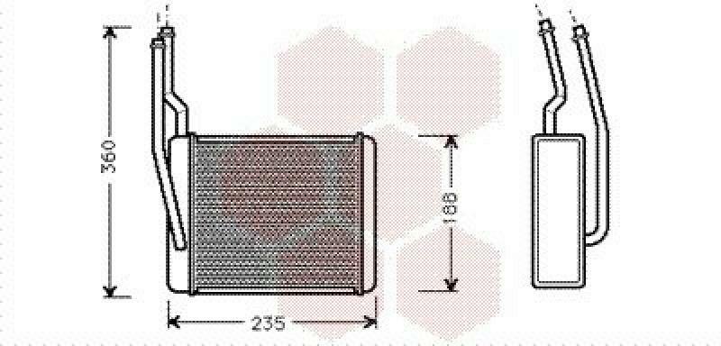 VAN WEZEL Heat Exchanger, interior heating