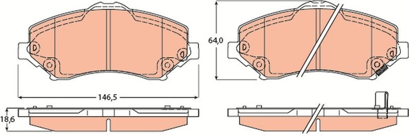 TRW Brake Pad Set, disc brake COTEC