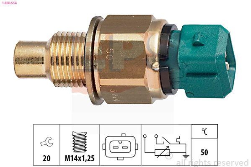 EPS Sensor, Kühlmitteltemperatur Made in Italy - OE Equivalent