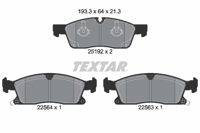 TEXTAR Brake Pad Set, disc brake Q+