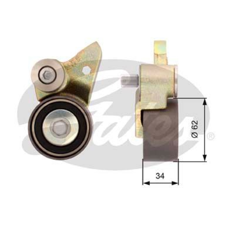 GATES Tensioner Pulley, timing belt PowerGrip®