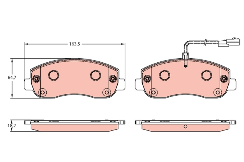 TRW Brake Pad Set, disc brake COTEC