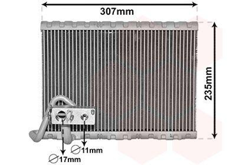 VAN WEZEL Evaporator, air conditioning