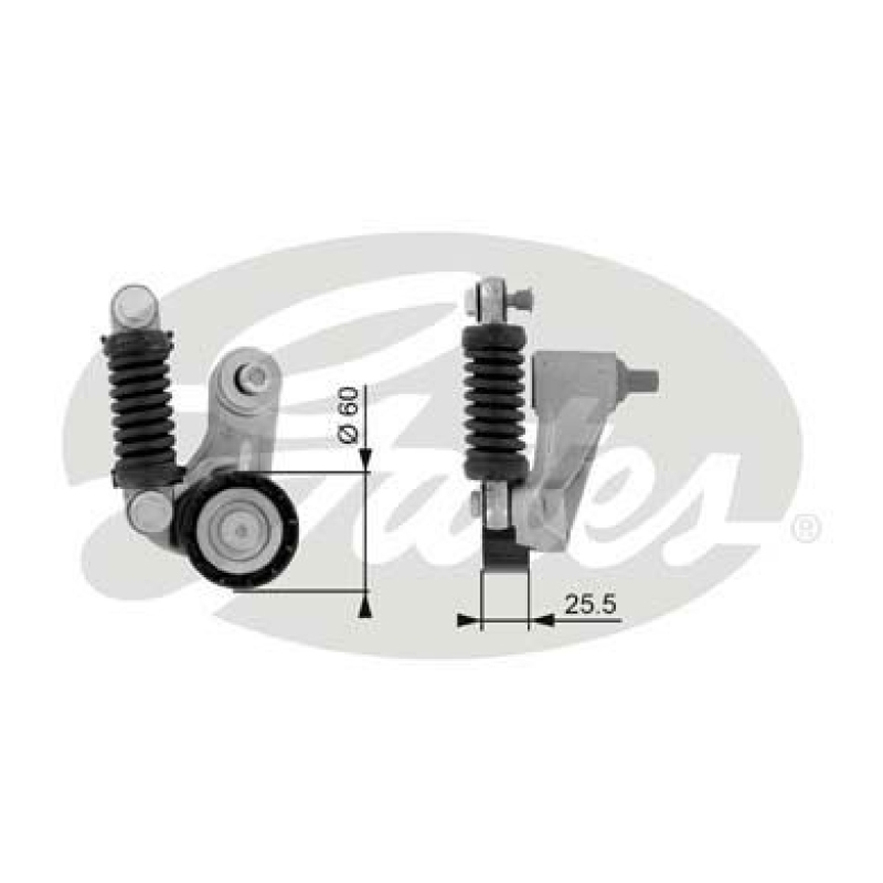 GATES Spannrolle, Keilrippenriemen DriveAlign&reg;