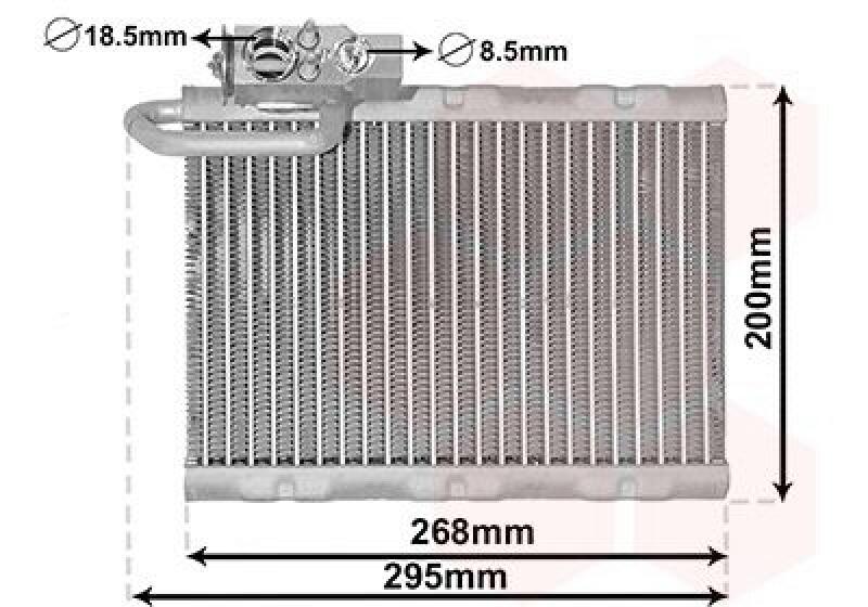 VAN WEZEL Evaporator, air conditioning