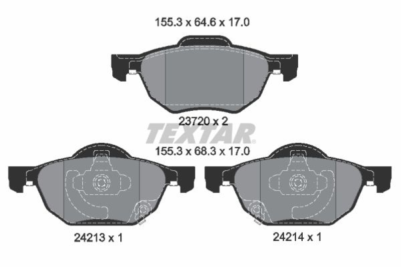 TEXTAR Bremsbelagsatz, Scheibenbremse Q+ 2372001