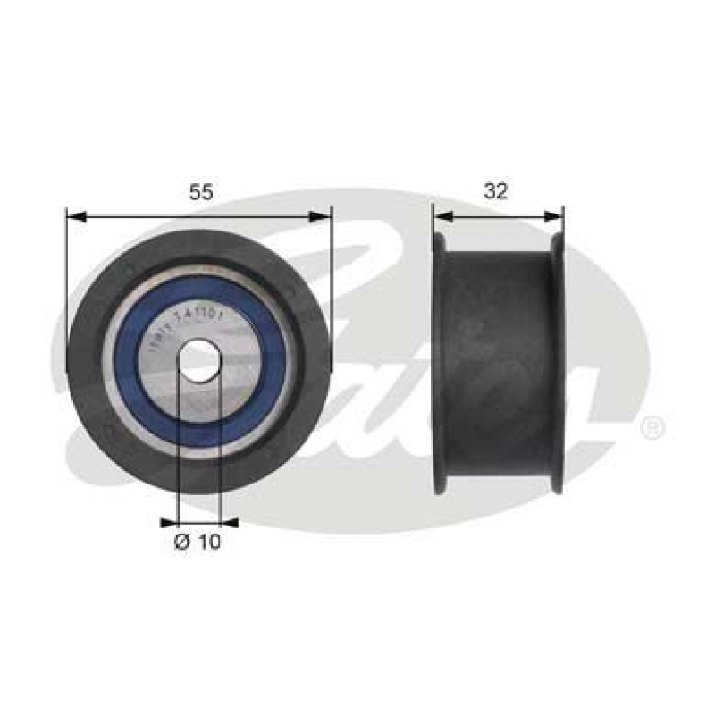 GATES Deflection/Guide Pulley, timing belt PowerGrip®