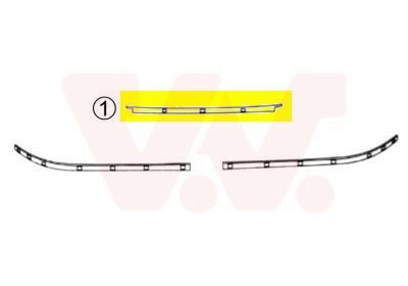 VAN WEZEL Trim/Protective Strip, bumper ** Equipart **