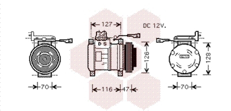 VAN WEZEL Compressor, air conditioning