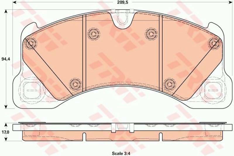 TRW Brake Pad Set, disc brake