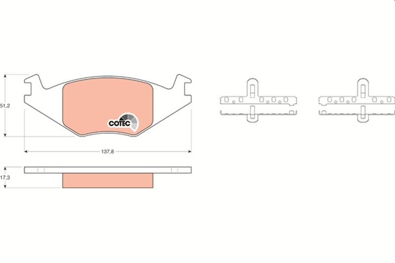 TRW Brake Pad Set, disc brake COTEC