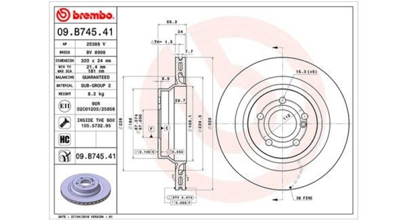 2x MAGNETI MARELLI Bremsscheibe