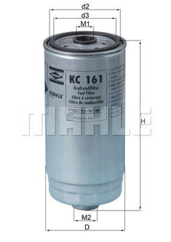MAHLE Kraftstofffilter KC 161