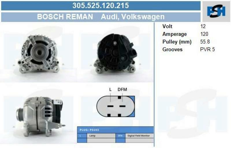 BV PSH Generator Bosch Reman 305525120215